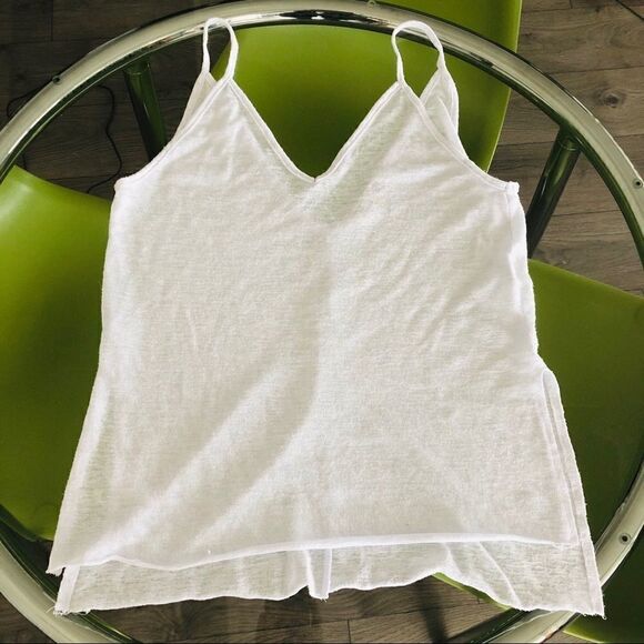 💝(3/$25) project social t • raw hem double v cami tank top - Picture 2 of 7